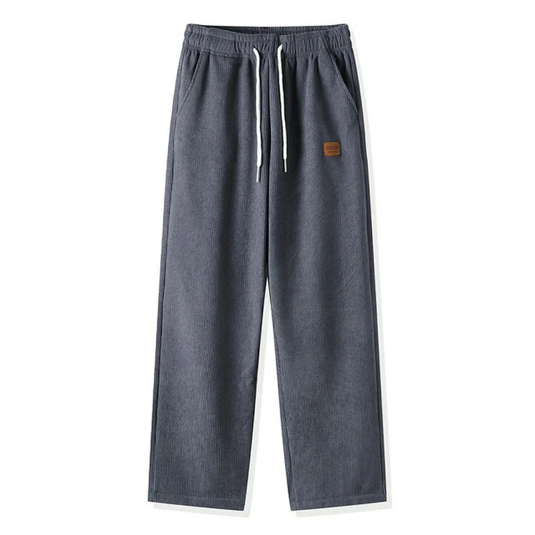 Pantalones de chándal gruesos y cálidos de invierno para hombre, pantalones holgados con cordón, pantalones térmicos de lana informales para hombre - Automaticprime