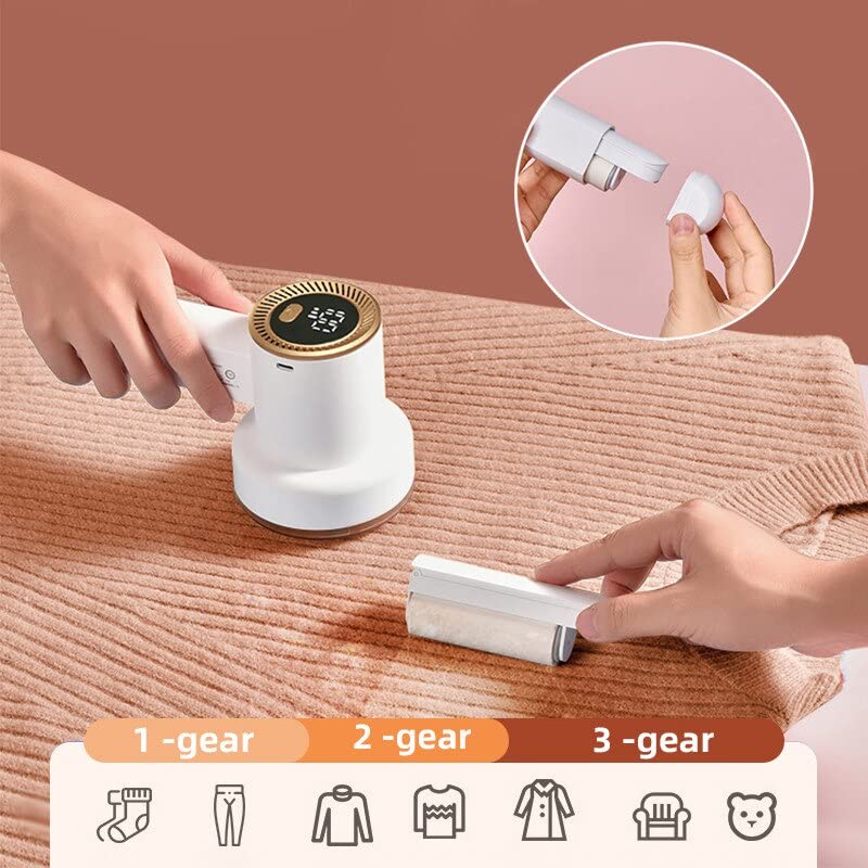Removedor de Pelusa Recargable con Pantalla Digital – Aparador de Ropa sin Bolitas