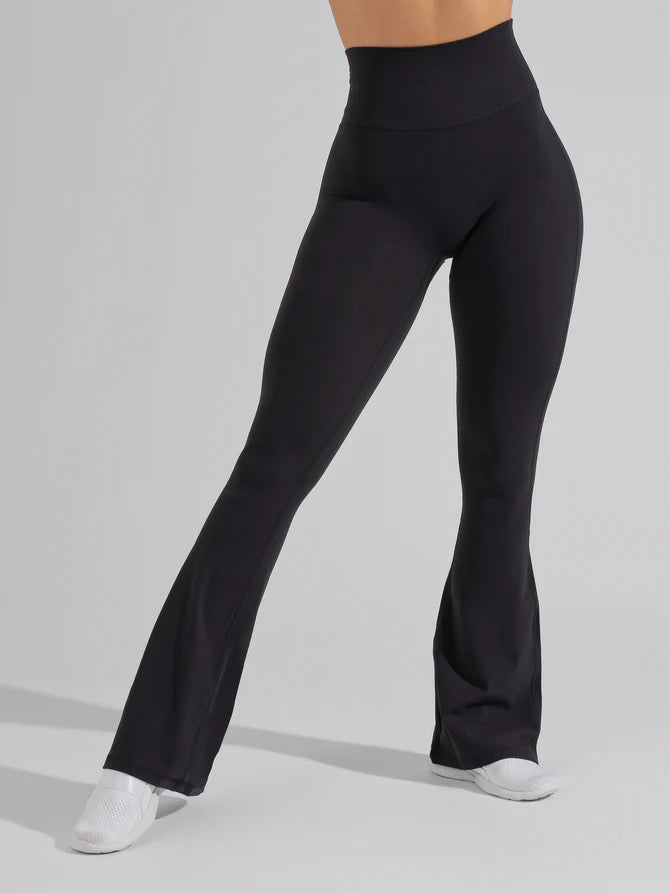 Legging acampanado sin costuras de canalé liso - Automaticprime