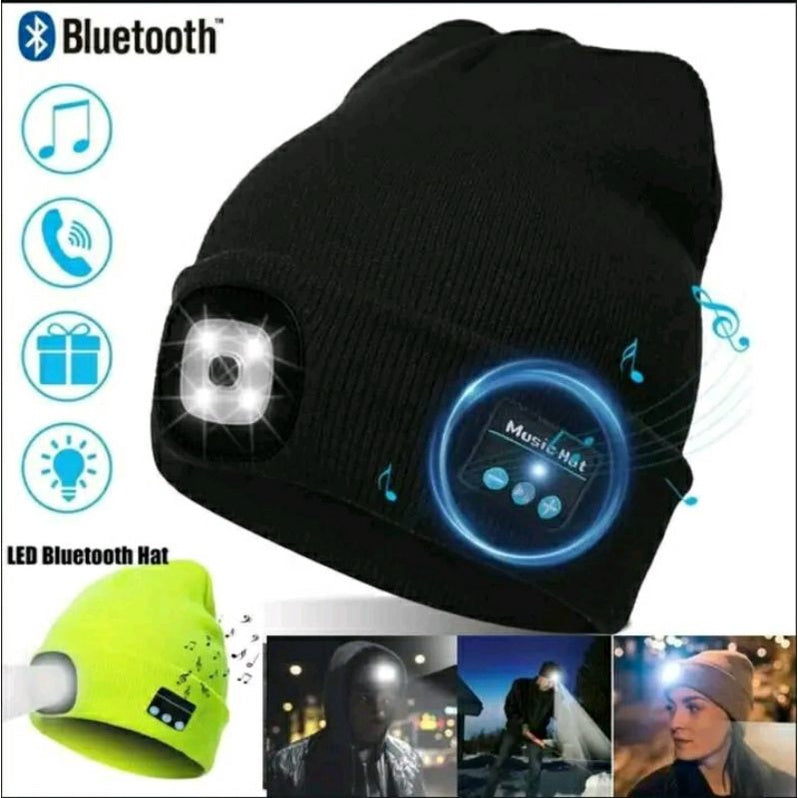 Gorro Unisex de Invierno con LED, Bluetooth y Auriculares: Ilumina tus Noches con Estilo y Conforto!