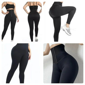 Cintura alta flaca fitness legging sólido