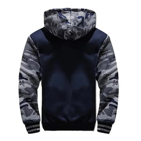 Chaquetas de invierno de camuflaje para hombres abrigo de manga larga polar sudaderas con capucha casuales ropa de calle