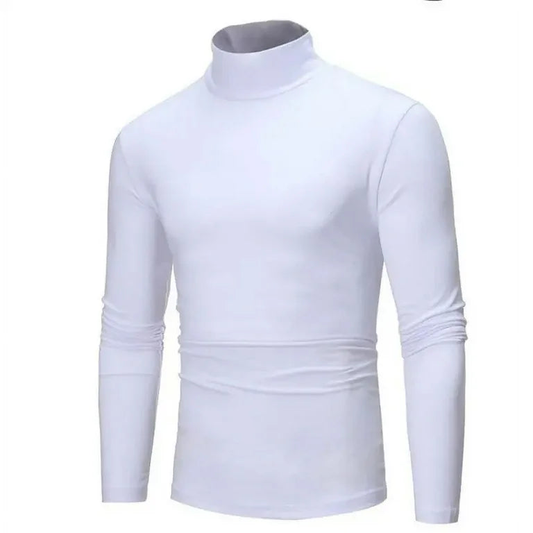 Ropa interior térmica Tops Medias de invierno para hombre Camiseta de manga larga ajustada con cuello alto